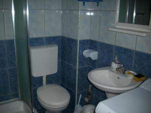 a bathroom with a toilet and a sink at City Center Apartments Ohrid in Ohrid +19 photos
