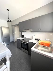 Kuchyň nebo kuchyňský kout v ubytování Atrium Apartment #1