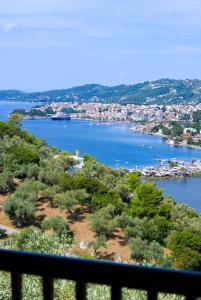 a view of a bay with boats in the water at Villa Katerina in Punta