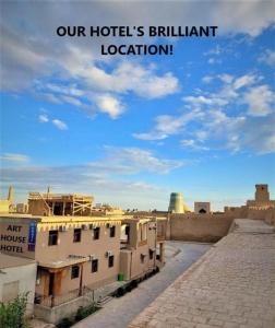 a quote about our hotels brilliant location in a city at Art House Boutique Hotel in Khiva