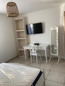 Uma TV ou centro de entretenimento em Locations Ile de Ré
