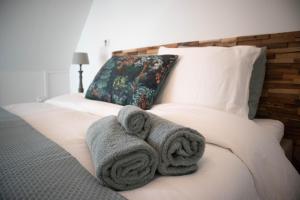 Postel nebo postele na pokoji v ubytování B&B de Olde Hilde