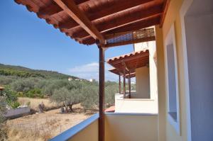 a view from the balcony of a house at STUDIOS ATHENA in Megalochori