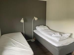 Postel nebo postele na pokoji v ubytování På Taket Overnatting