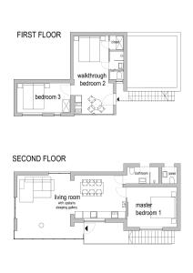 a floor plan of the second floor of a house at Villa The View in Koper