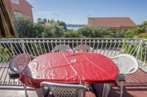 Balkón alebo terasa v ubytovaní Apartments Franciska
