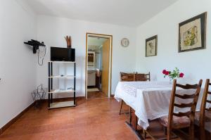 Televízia a/alebo spoločenská miestnosť v ubytovaní Apartments Tugomila