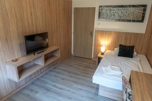 TV a/nebo společenská místnost v ubytování Hotel Garni