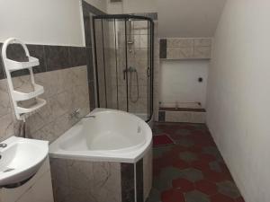 Koupelna v ubytování Apartmán Měňany