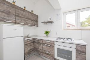 Kuchyň nebo kuchyňský kout v ubytování Apartments Mira