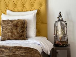 Łóżko lub łóżka w pokoju w obiekcie Les Trois Chaufatons - Chalets Boutiques