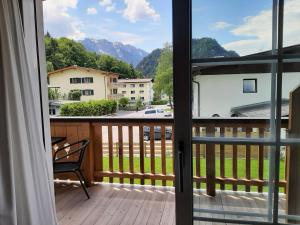 a view from the balcony of a house at Ferienhaus Kaiserblick - FEWO2 in Walchsee