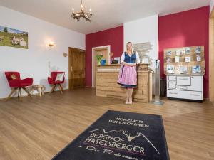 Kuchyň nebo kuchyňský kout v ubytování Berghof Haselsberger Appartements