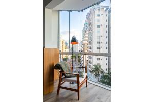 Balkoni atau teres di Vista Parcial do MAR | 150m do Shopping #CA40