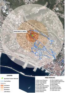 Nespecifikovaný výhled na destinaci Rijeka nebo výhled na město při pohledu z apartmánu