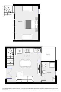 a black and white floor plan of a house at VisitPonza - La tana di Bacco in Ponza