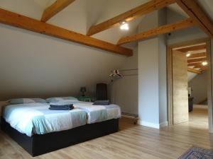 Postel nebo postele na pokoji v ubytování Ferienhaus Blommers