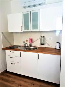 A kitchen or kitchenette at Apartma Sonček