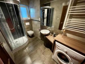A bathroom at Happy Home Apartman