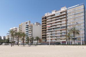 due edifici alti su una spiaggia con palme di Frontalmar, Esc-B, 8º-32 a Cullera