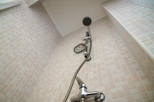 a shower in a bathroom with at B&B Sara in Santa Maria al Bagno