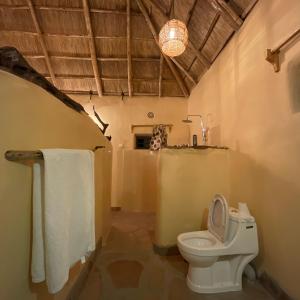 a bathroom with a toilet and a sink at Olaloi Mara Camp in Masai Mara