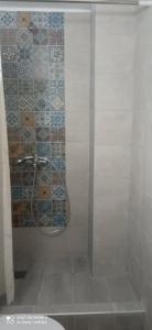 a shower with a glass door in a bathroom at Oasis in Nafplio +26 photos