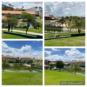 a series of four pictures of a campus at Flat 607 VILLA HÍPICA in Gravatá