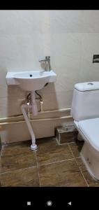 y baño con lavabo y aseo. en Centre en Ereván