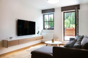 TV a/nebo společenská místnost v ubytování Wellness Apartmán Pila Kvilda