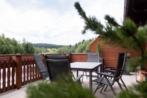 Balkón alebo terasa v ubytovaní Wellness Apartmán Pila Kvilda