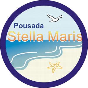 a sign for the pelican marina with a beach and a bird at POUSADA STELLA MARIS in Canavieiras