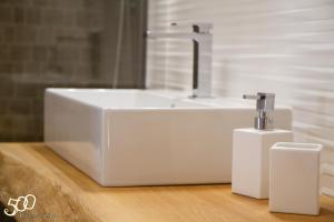 A bathroom at 500 Home