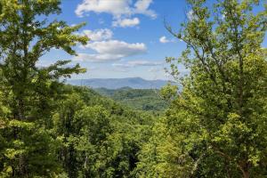 - une vue sur les montagnes à travers les arbres dans l'établissement Red Sky Ridge cabin, à Sevierville 45 autres photos
