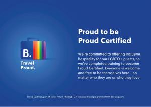 a sign that reads proud to be proud certified with a travel proud at Rep Salvador, Quito 2-bedroom condo with parking and Netflix in Quito
