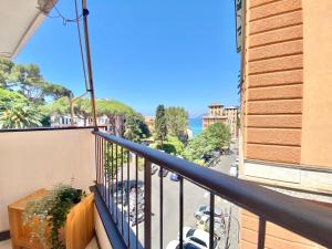 a balcony with a view of a street at CasaViva - Wonderful Bilo in Camogli in Camogli