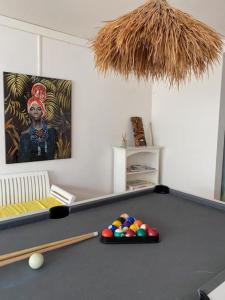 Biliár nebo kulečník v ubytování Gite Corossol Martinique