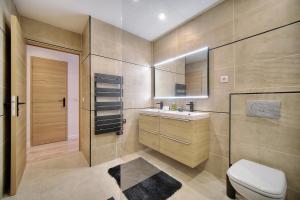 カンヌにあるCannes Luxury Residence Rentalsのバスルーム(トイレ、洗面台付)