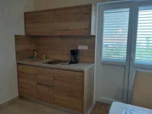 Kuchyň nebo kuchyňský kout v ubytování Apartments EDO