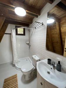 Bathroom sa Deleni Retreat - Bungalow Ania