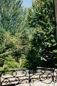 アヴィニョンにあるLes Précieuses Suites & Spa IIの木々と石垣の眺め