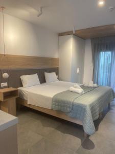Postel nebo postele na pokoji v ubytování Asteras Hotel