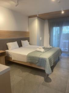 Postel nebo postele na pokoji v ubytování Asteras Hotel