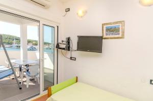 TV a/nebo společenská místnost v ubytování Apartments Jerkunica