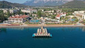 an aerial view of a resort in the water at AQI Hydros Club in Kemer