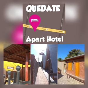 a collage of three pictures of a apart hotel at Quedate Apart Hotel in Correa