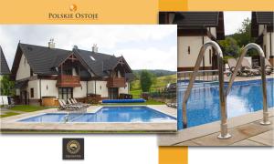 a picture of a house with a swimming pool at Apartament Art Mountain in Jaworki