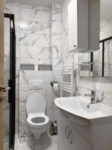 A bathroom at Apartman Court Prijedor
