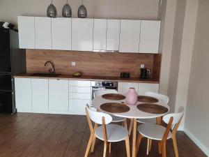 A kitchen or kitchenette at Zamiejska Modern Apartment