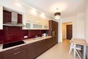 Kuchnia lub aneks kuchenny w obiekcie Metro Kondratowicza Spacious Apartment